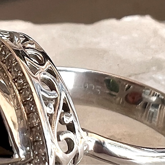 Multigemstone Niassa Ruby Sterling Silver Split Band Ring - Picture 12 of 16